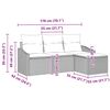 vidaXL Sofa Set mit Kissen mit Speicher 4 pcs Grau Poly-Rattan