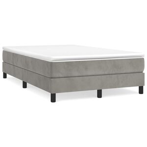vidaXL Boxspringbettgestell Hellgrau 120x200 cm Samt