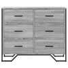 vidaXL Kommode Grau Sonoma 91x35,5x74,5 cm Holzwerkstoff
