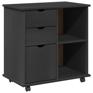 vidaXL Rollschrank MOSS 63,5 x 39 x 65,5 cm Massivholz Kiefer Grau