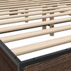 vidaXL Bettgestell Braun Eichen-Optik 160x200 cm Holzwerkstoff Metall