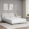 vidaXL Bett "Viana" mit Matratze Wei&szlig; 120x200 cm Kunstleder