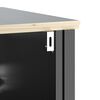 vidaXL 3-tlg. Badm&ouml;bel-Set BERG Schwarz Massivholz Kiefer