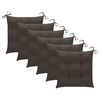 vidaXL Gartenst&uuml;hle 6 Stk. mit Taupe Kissen Massivholz Teak