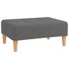 vidaXL Schlafsofa 2-Sitzer mit 2 Kissen & Hocker Hellgrau Stoff