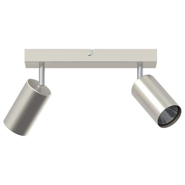 vidaXL Deckenstrahler mit Strahlern Nickel 26 x 5,5 x 16,5 cm Metall