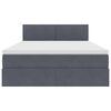 vidaXL Bett mit Stauraum und LED mit LED Dunkelgrau 140 x 200 cm Samt