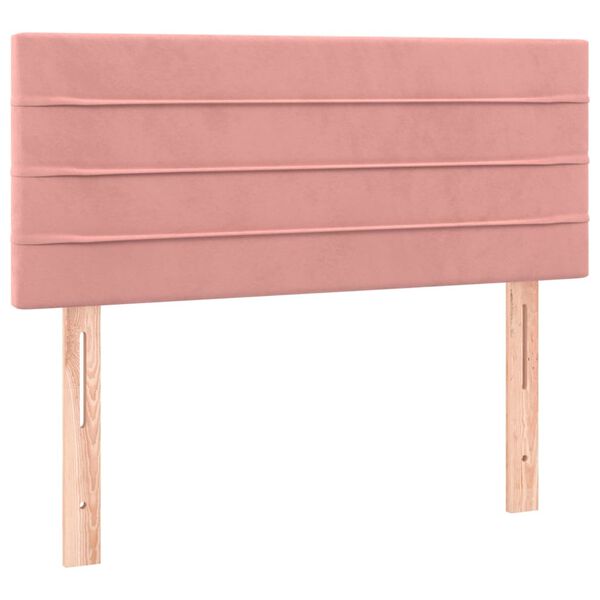 vidaXL LED Kopfteil Rosa 90x5x78/88 cm Samt