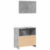 vidaXL Badschrank mit Spiegel Betongrau Holzwerkstoff