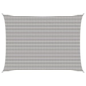 vidaXL Sonnensegel 5 x 8 m HDPE Rechteckig Hellgrau und Wei&szlig;