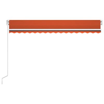 vidaXL Automatische Markise mit LED & Windsensor 450x300 Orange/Braun