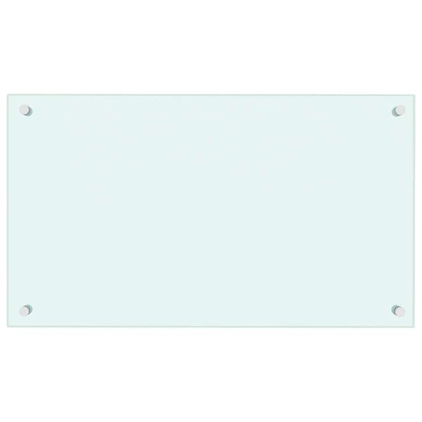 vidaXL K&uuml;chenr&uuml;ckwand Wei&szlig; 70x40 cm Hartglas