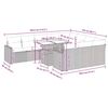 vidaXL 11-tlg. Garten-Sofagarnitur mit Kissen Schwarz Poly Rattan