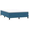 vidaXL Boxspringbett ohne Matratze Dunkelblau 160x220 cm Samt