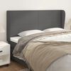 vidaXL Kopfteil mit Ohren Grau 183x23x118/128 cm Kunstleder