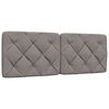 vidaXL Bettgestell mit LED ohne Matratze Taupe 140x200 cm Stoff