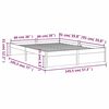 vidaXL Massivholzbett Honigbraun 140x190 cm