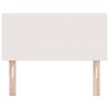 vidaXL Kopfteil mit Kopfteil Creme 90 cm Kunstleder