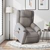 vidaXL Massagesessel mit Aufstehhilfe Taupe Stoff