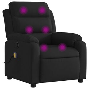 vidaXL Massage-Relaxsessel, schwarzer Stoff