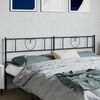 vidaXL Kopfteil Metall Schwarz 180 cm