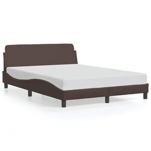 vidaXL Bettgestell "Dover" Braun 140x200 cm Kunstleder