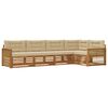 vidaXL Outdoor-Sofagarnitur mit Kissen 5 pcs Natur und Beige