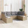 vidaXL Gartensofa-set 6 pcs Beige und Hellgrau Poly Rattan