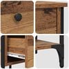 vidaXL Nachttisch mit Schubladen 2 pcs Braun 33,5 x 36 x 70 cm
