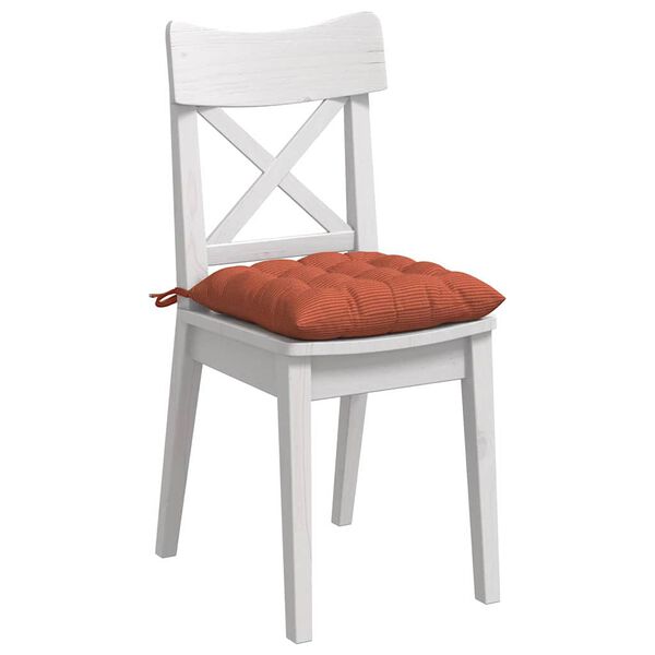 vidaXL Sitzkissen 4 pcs Rot-Orange 40 x 40 x 6 cm Cordstoff