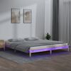 vidaXL Massivholzbett mit LEDs 120x190 cm