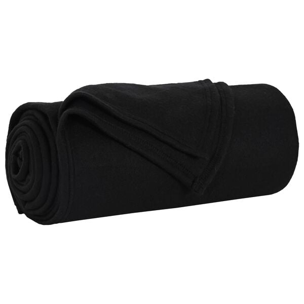 vidaXL Wohndecken 24 pcs Schwarz 170 x 130 cm Fleece