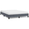 vidaXL Bettgestell ohne Matratze Dunkelgrau 137x190 cm Vollvelours