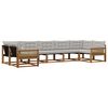 vidaXL Outdoor-Sofagarnitur 7 stk. Natur und Hellgrau