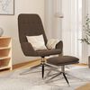 vidaXL Relaxsessel mit Hocker Braun Mikrofasergewebe