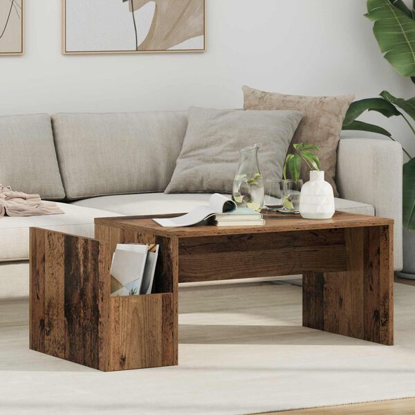vidaXL Couchtisch Altholz 90 x 45 x 35 cm Holzwerkstoff