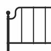vidaXL Kopfteil Metall Schwarz 150 cm