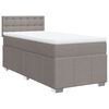 vidaXL Boxspringbett mit Matratze Taupe 100x200 cm Stoff
