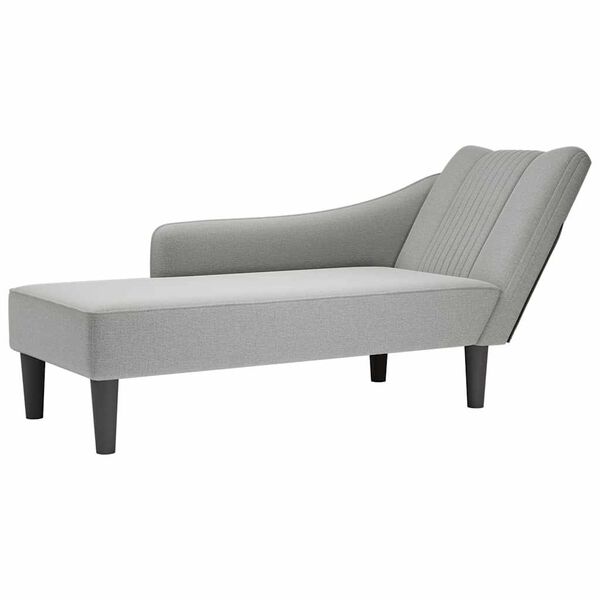 vidaXL Chaiselongue mit Rechter Armlehne Wolkengrau Stoff