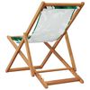 vidaXL Strandstuhl Klappbar Blattmuster Massivholz Eukalyptus Stoff