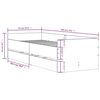 vidaXL Bettgestell mit Schubladen Sonoma-Eiche 90x200 cm