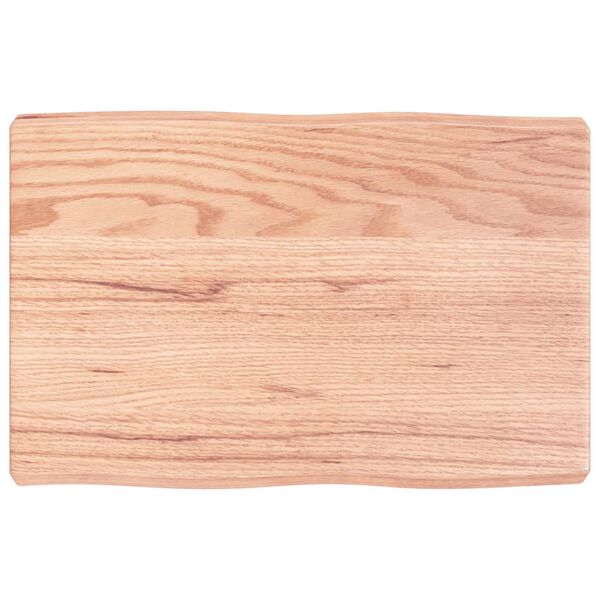 vidaXL Tischplatte 60x40x(2-6) cm Massivholz Behandelt Baumkante