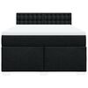 vidaXL Boxspringbett mit Matratze Schwarz 160x200 cm Stoff