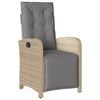 vidaXL 9-tlg. Garten-Essgruppe mit Kissen Beigemischung Poly Rattan