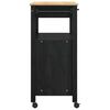 vidaXL K&uuml;chentrolley MONZA Schwarz 84 x 40 x 88,5 cm Massivholz Kiefer