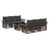 vidaXL Gartensofa-set 7 stk. Grau und Dunkelgrau Poly-Rattan