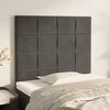 vidaXL Kopfteil Dunkelgrau 100 x 5 x 118/128 cm Samt