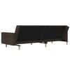 vidaXL Schlafsofa 2-Sitzer mit Fu&szlig;hocker Dunkelbraun Stoff