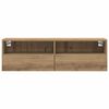 vidaXL TV-Wandschrank Artisan-Eiche 100 x 30 x 30 cm Holzwerkstoff