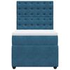 vidaXL Boxspringbett mit Matratze Dunkelblau 90x190 cm Samt